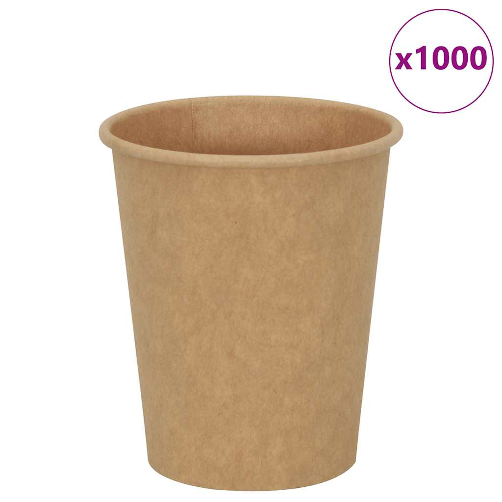 vidaXL Pappbecher 1000 Stk. 8oz 200ml Braun