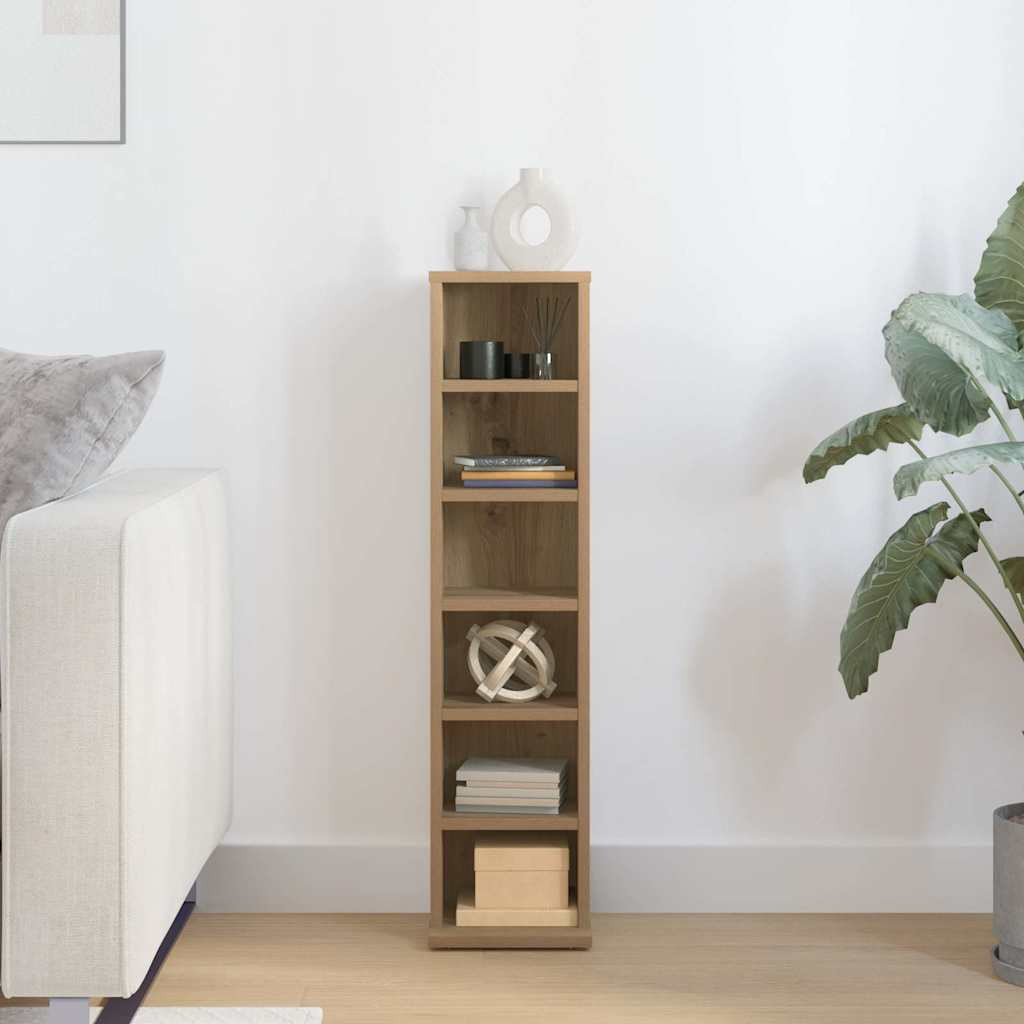 vidaXL CD-Regal Artisan-Eiche 21x20x88 cm Holzwerkstoff