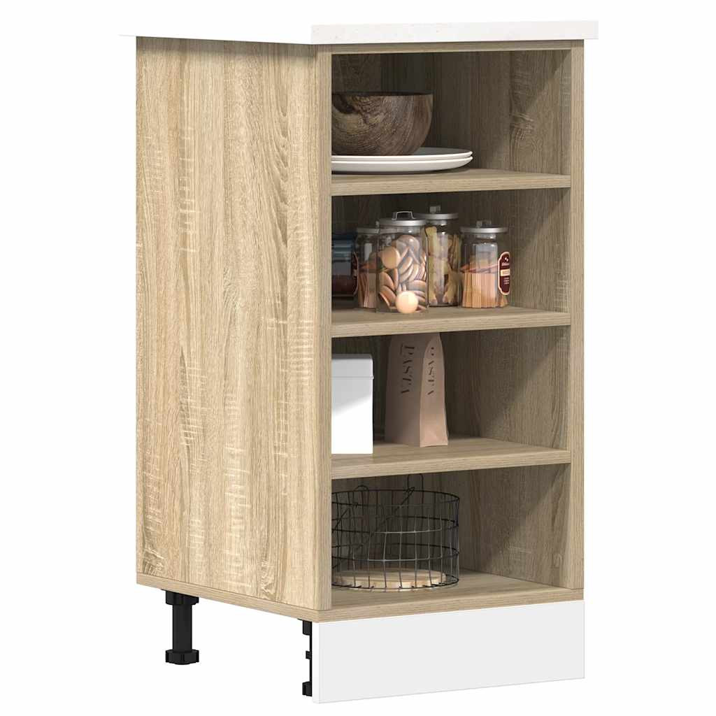 vidaXL Unterschrank Riga Sonoma-Eiche 40x44,5x81,5 cm Holzwerkstoff