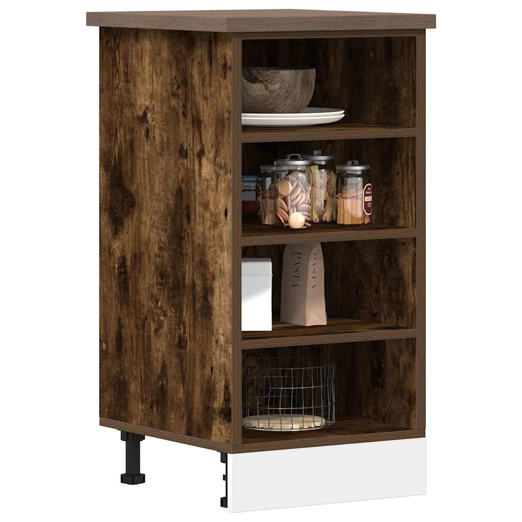 vidaXL Unterschrank Riga Räuchereiche 40x44,5x81,5 cm Holzwerkstoff