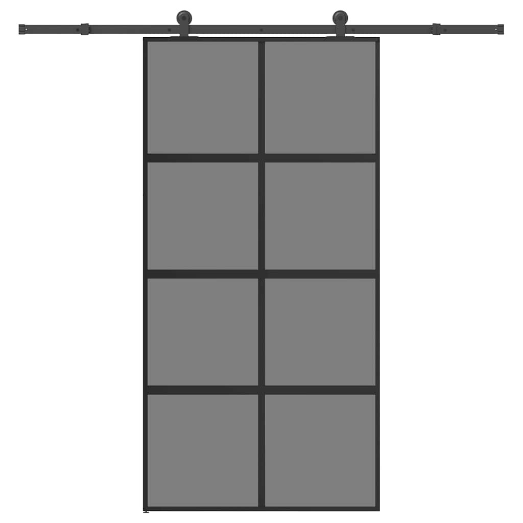 vidaXL Schiebetür mit Beschlag 102,5x205 cm Hartglas und Aluminium