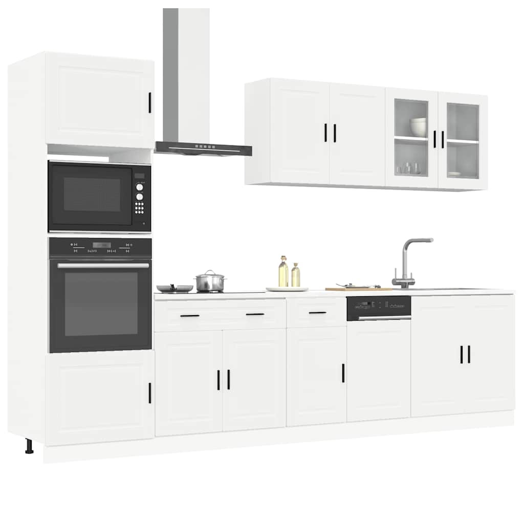 vidaXL 7-tlg. Küchenschrank-Set Porto Weiß Holzwerkstoff