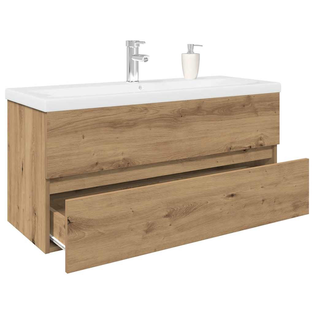 vidaXL Waschbeckenunterschrank mit Einbaubecken und Wasserhahn