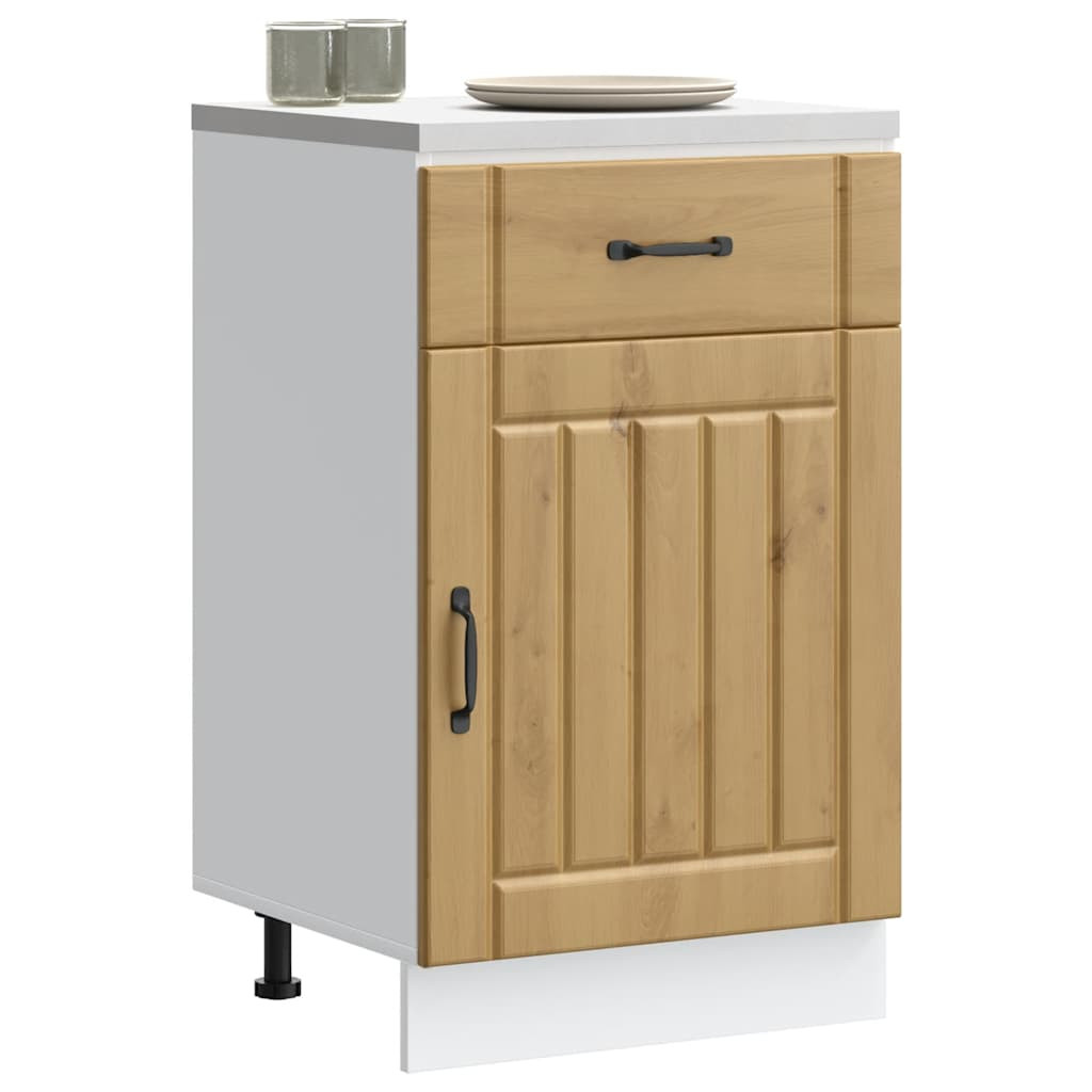 vidaXL Küchen-Unterschrank Lucca Artisan-Eiche Holzwerkstoff