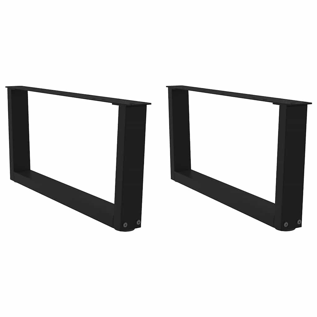 vidaXL Couchtischbeine V-Form 2 Stück Schwarz 70x(30-31,3) cm Stahl
