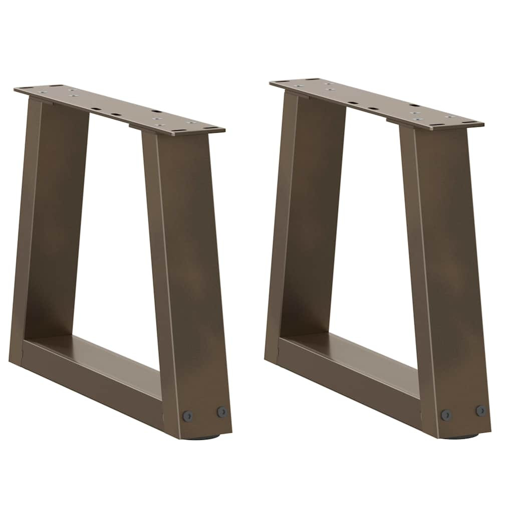 vidaXL Couchtischbeine V-Form 2 Stück Naturstahl 40x(30-31,3) cm Stahl