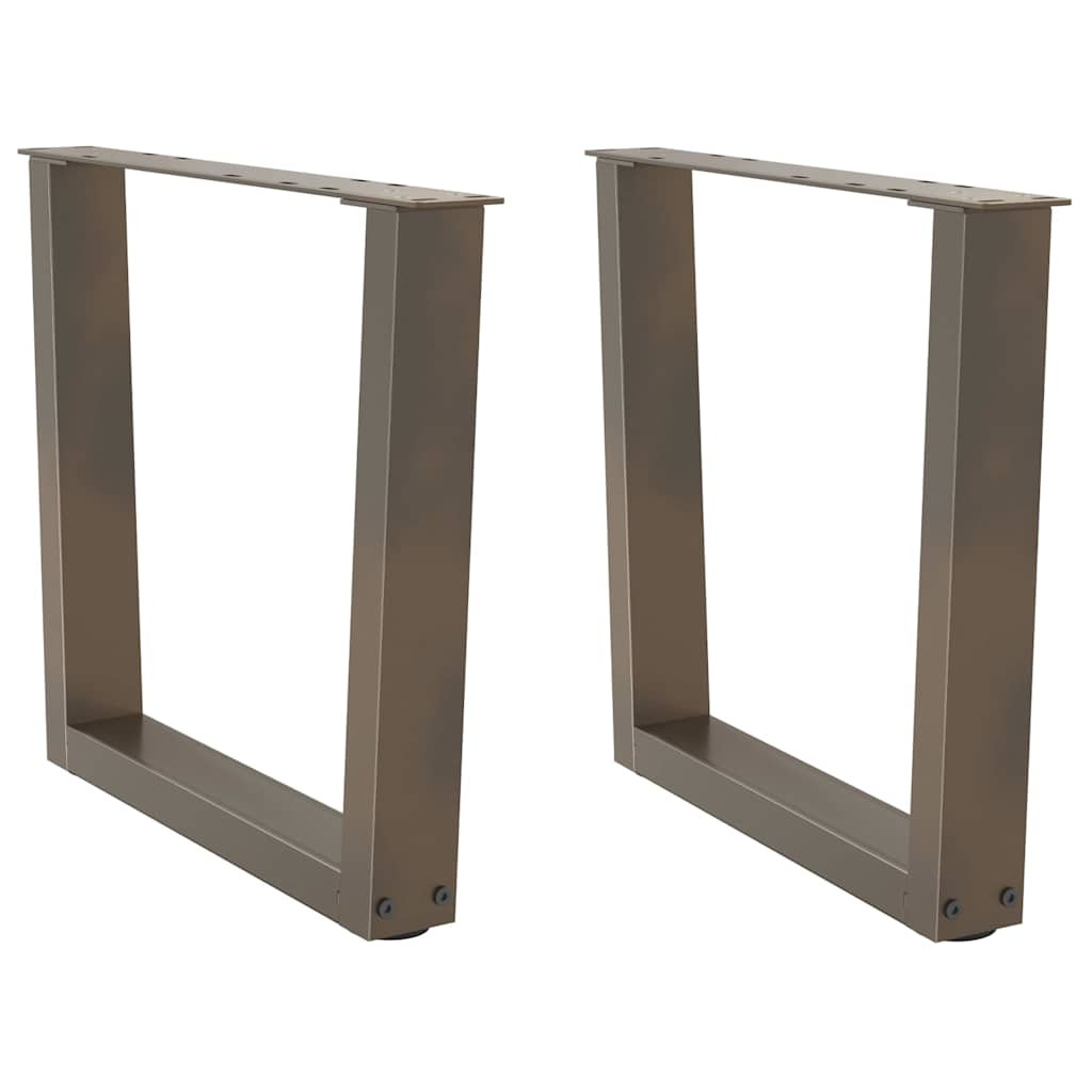 vidaXL Couchtischbeine V-Form 2 Stück Naturstahl 60x(42-43,3) cm Stahl
