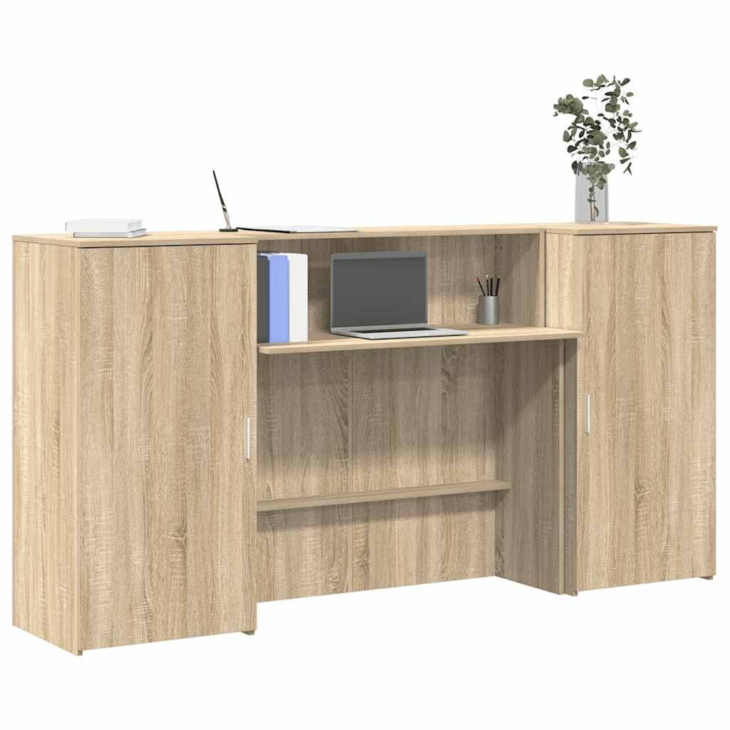 vidaXL Empfangstheke Sonoma-Eiche 200x50x103,5 cm Holzwerkstoff