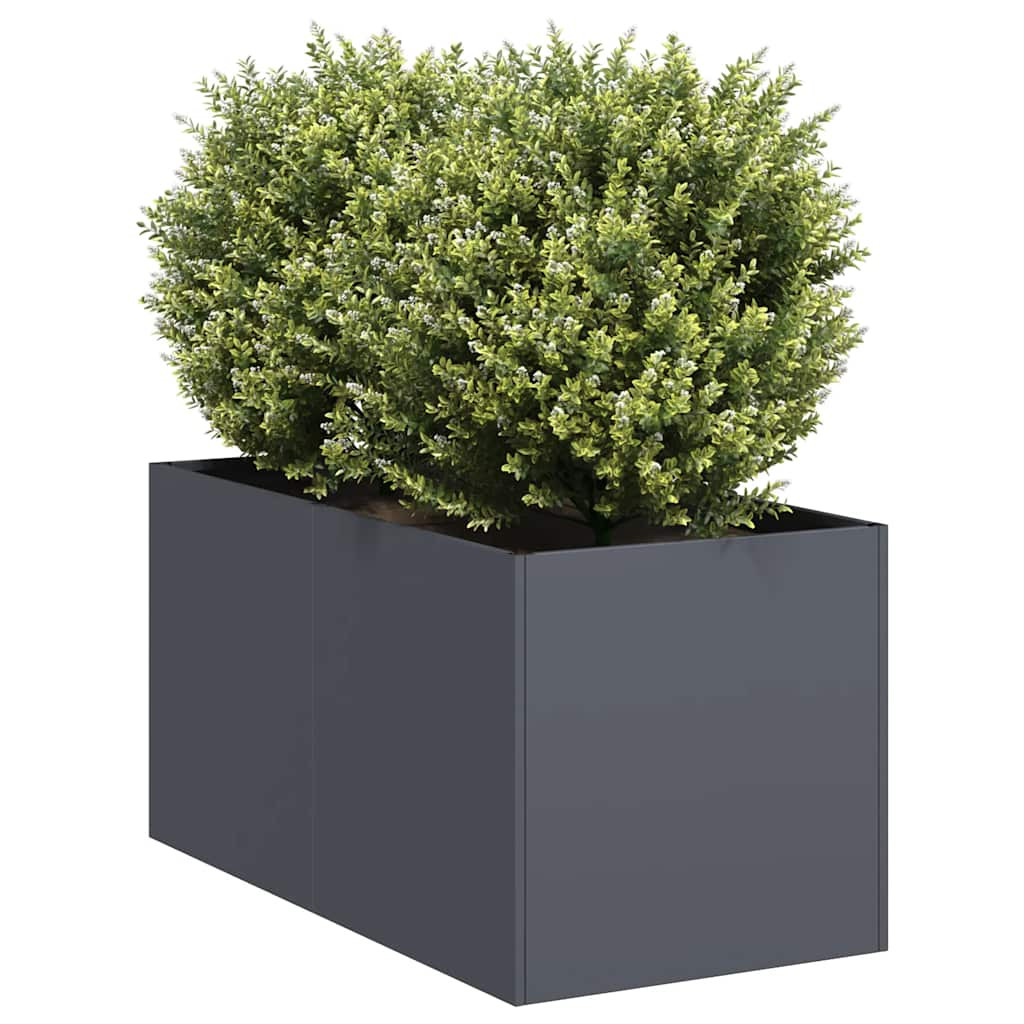 vidaXL Pflanzkübel Anthrazit 40x80x40 cm Kaltgewalzter Stahl