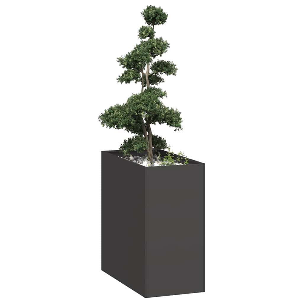 vidaXL Pflanzkübel Schwarz 40x80x80 cm Stahl