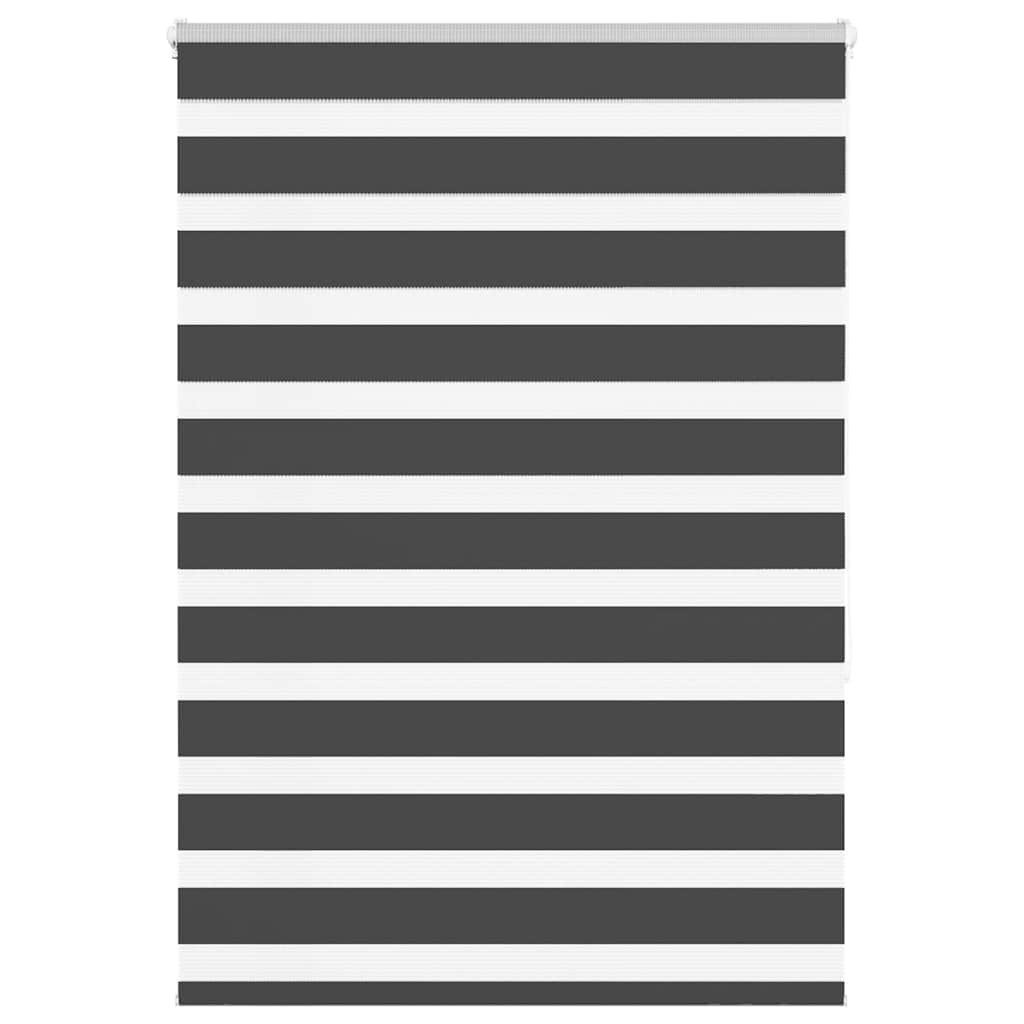vidaXL Doppelrollo Schwarz 110x150 cm Stoffbreite 105,9 cm Polyester
