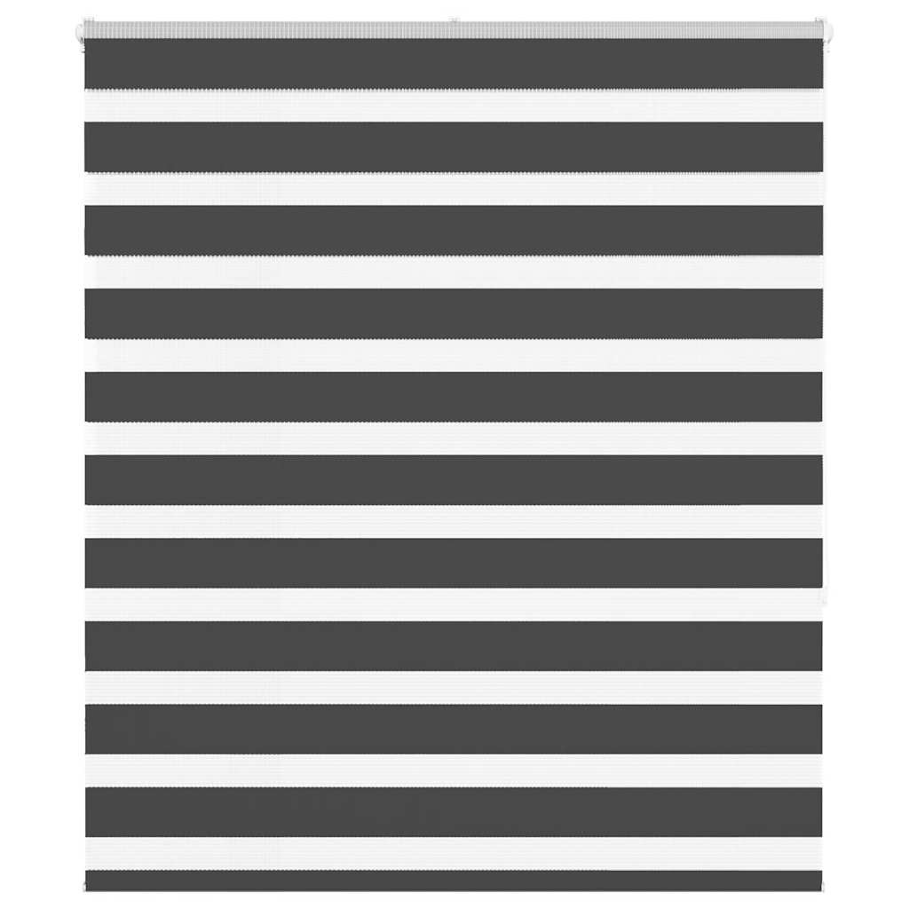 vidaXL Doppelrollo Schwarz 135x150 cm Stoffbreite 130,9 cm Polyester