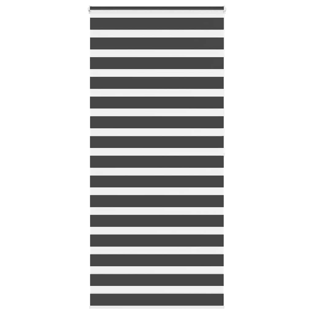 vidaXL Doppelrollo Schwarz 110x200 cm Stoffbreite 105,9 cm Polyester