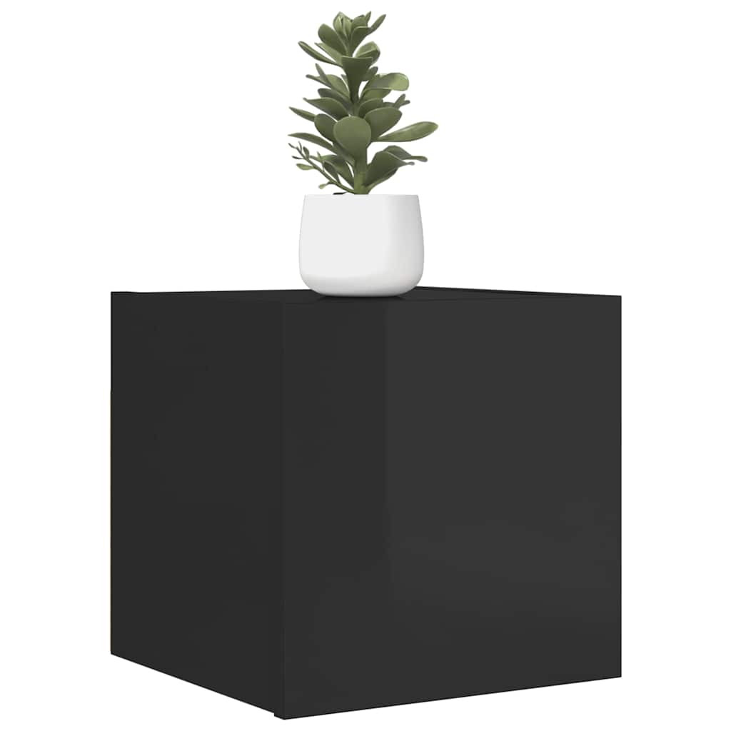 vidaXL TV-Wandschrank Hochglanz-Schwarz 30,5x30x30 cm