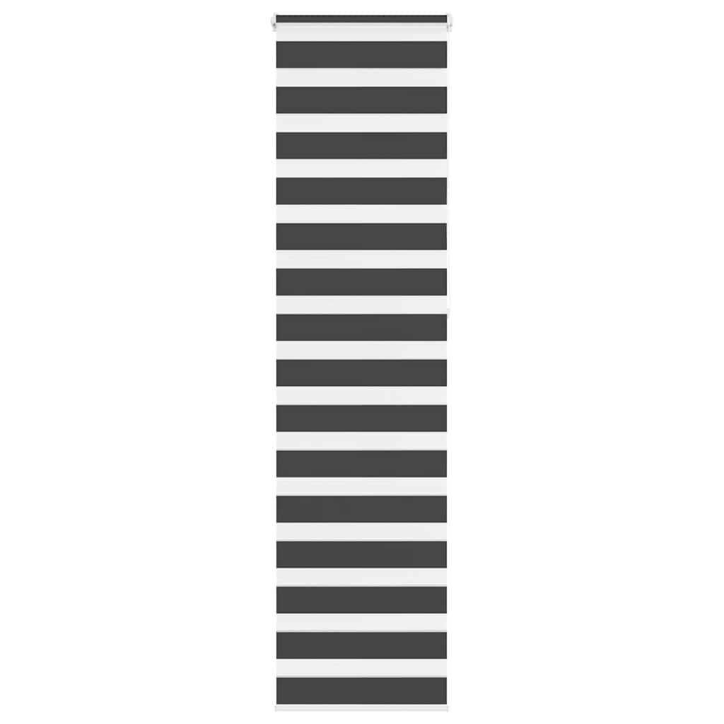 vidaXL Doppelrollo Schwarz 50x230 cm Stoffbreite 45,9 cm Polyester