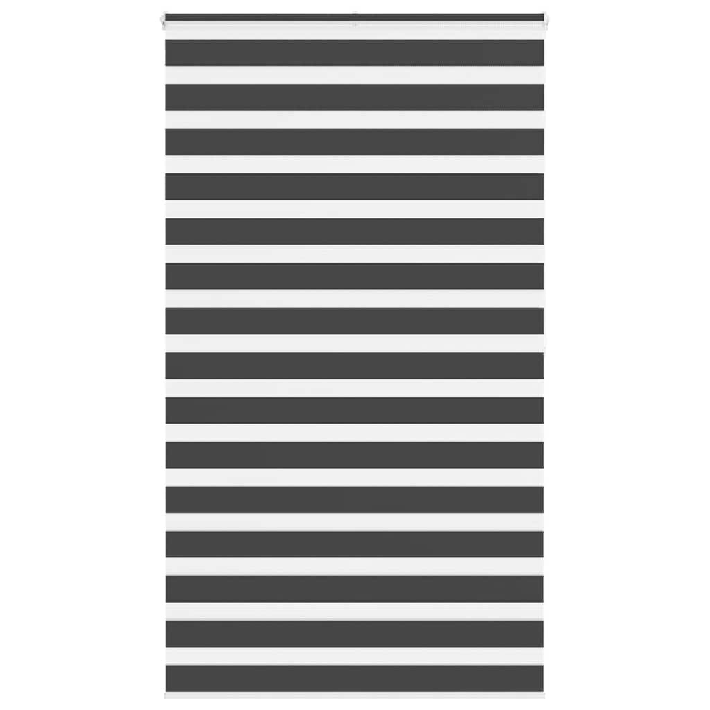 vidaXL Doppelrollo Schwarz 135x200 cm Stoffbreite 130,9 cm Polyester