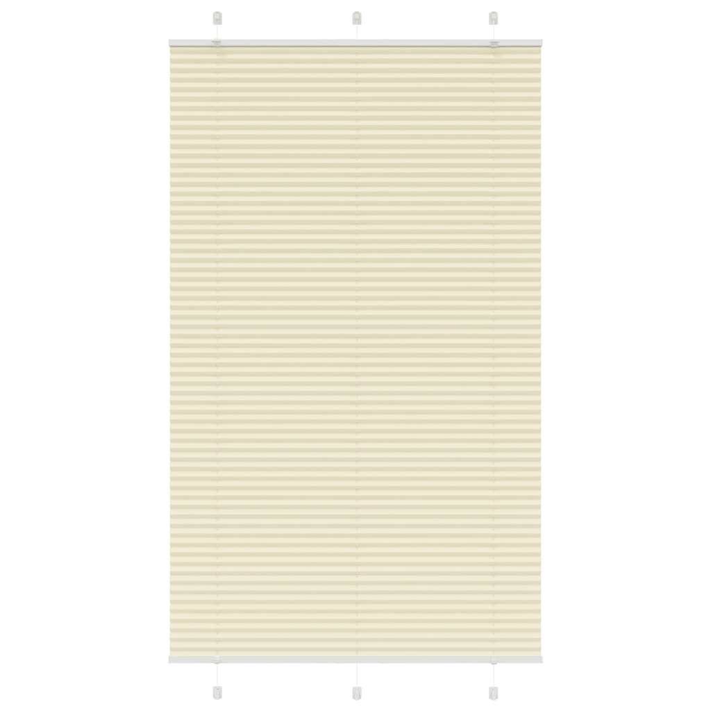 vidaXL Plissee Creme 110x200 cm Stoffbreite 109,4 cm Polyester