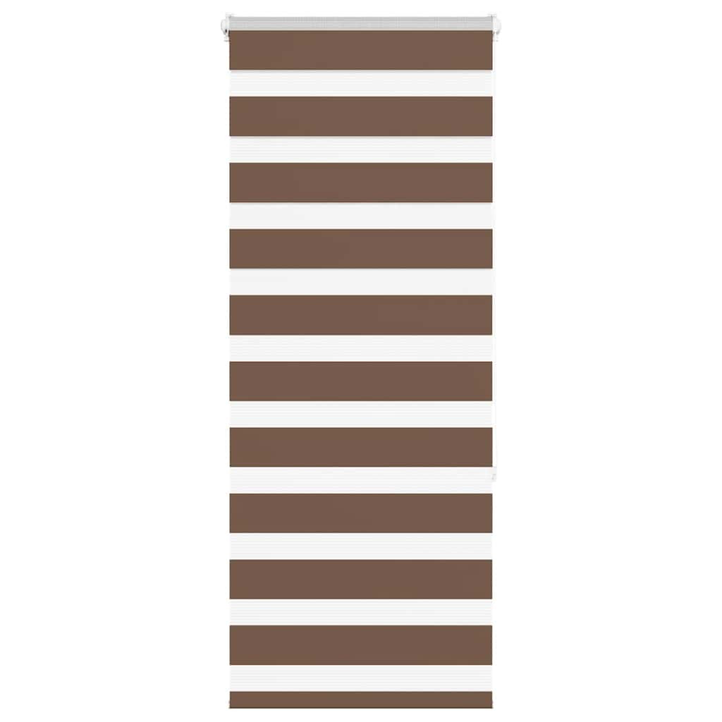 vidaXL Doppelrollo Braun 65x150 cm Stoffbreite 60,9 cm Polyester