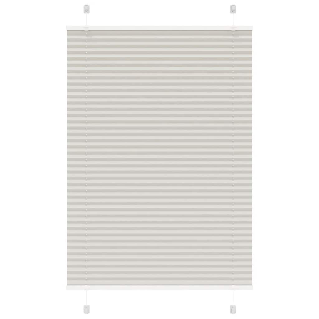 vidaXL Plissee Hellgrau 95x100 cm Stoffbreite 94,4 cm Polyester