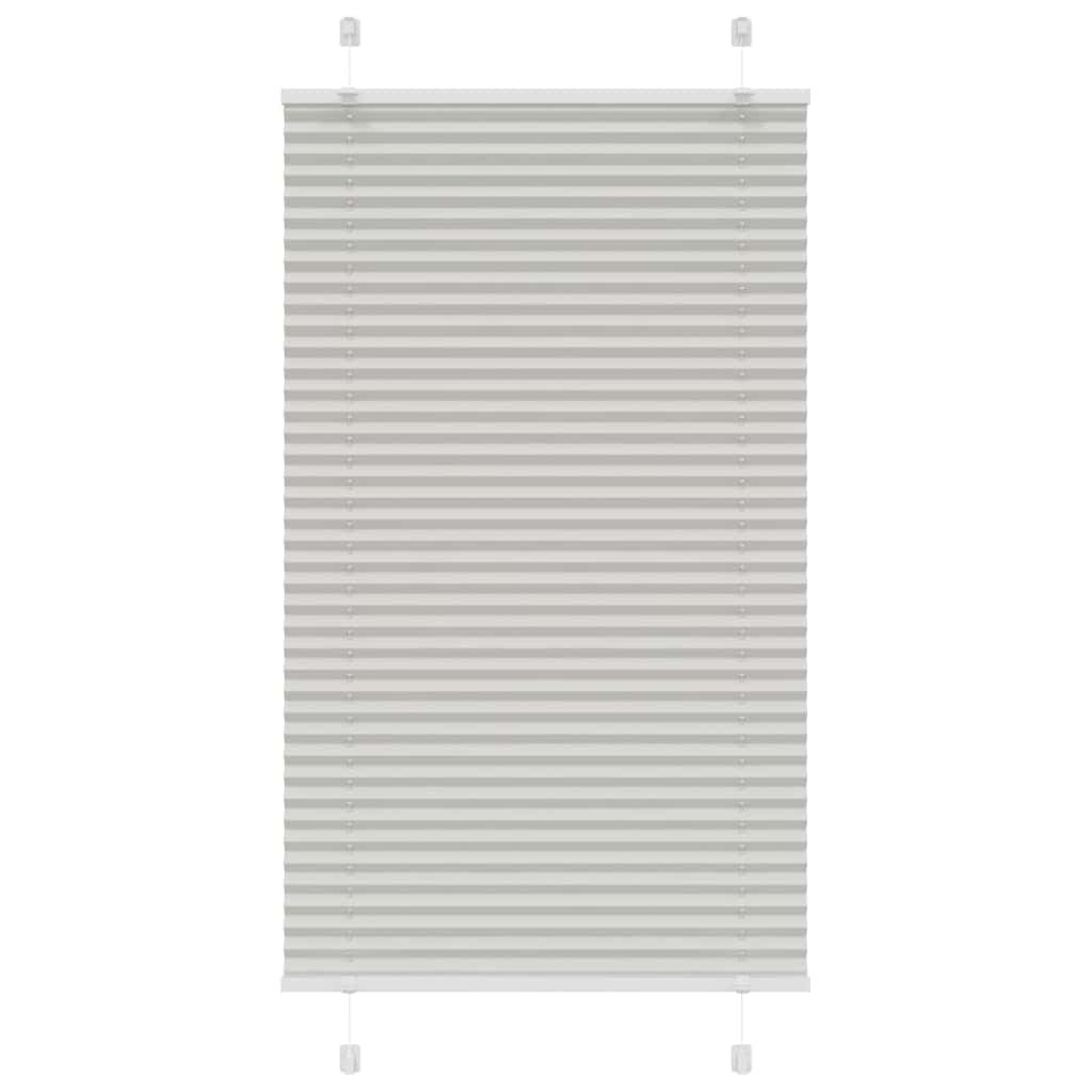 vidaXL Plissee Hellgrau 80x150 cm Stoffbreite 79,4 cm Polyester