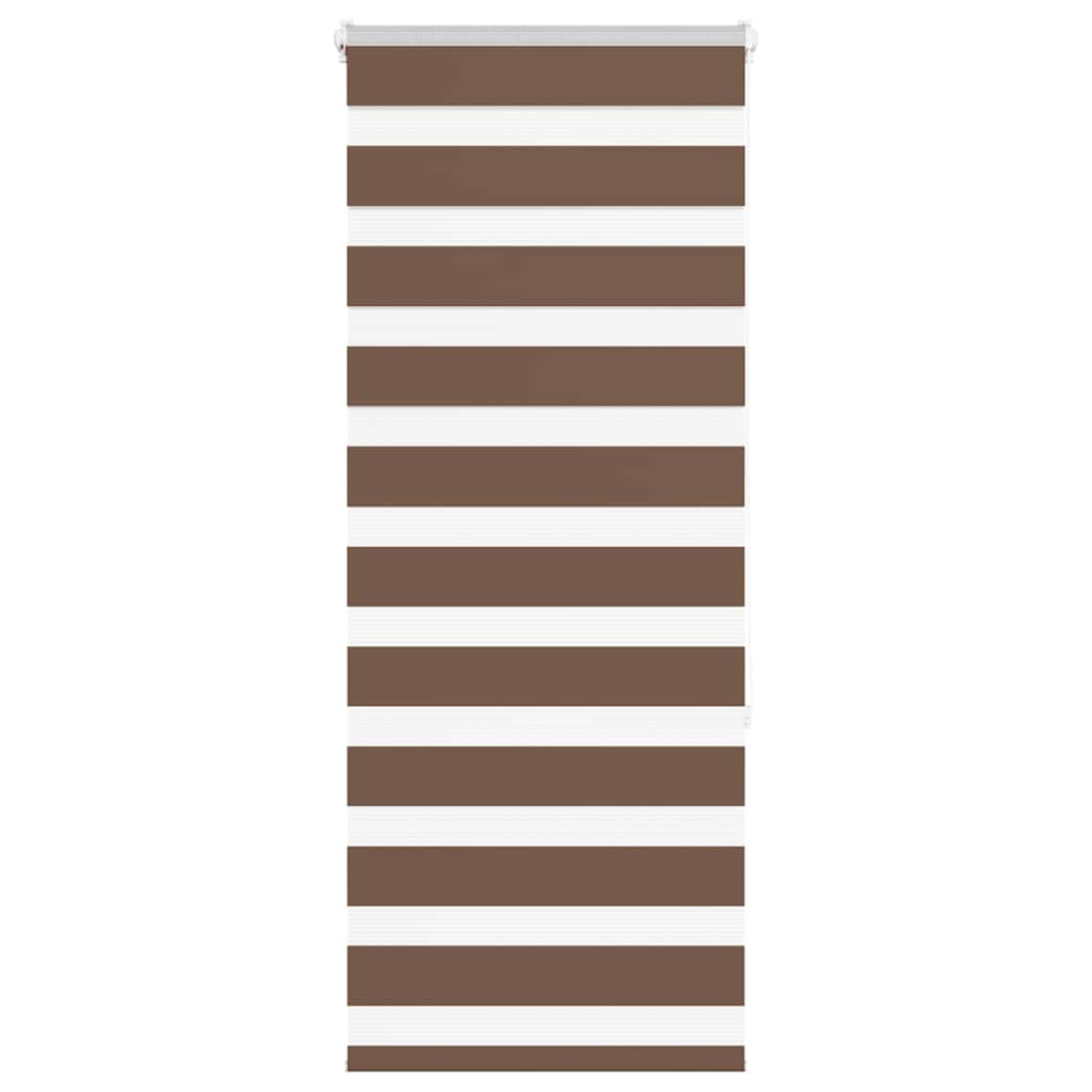 vidaXL Doppelrollo Braun 55x150 cm Stoffbreite 50,9 cm Polyester