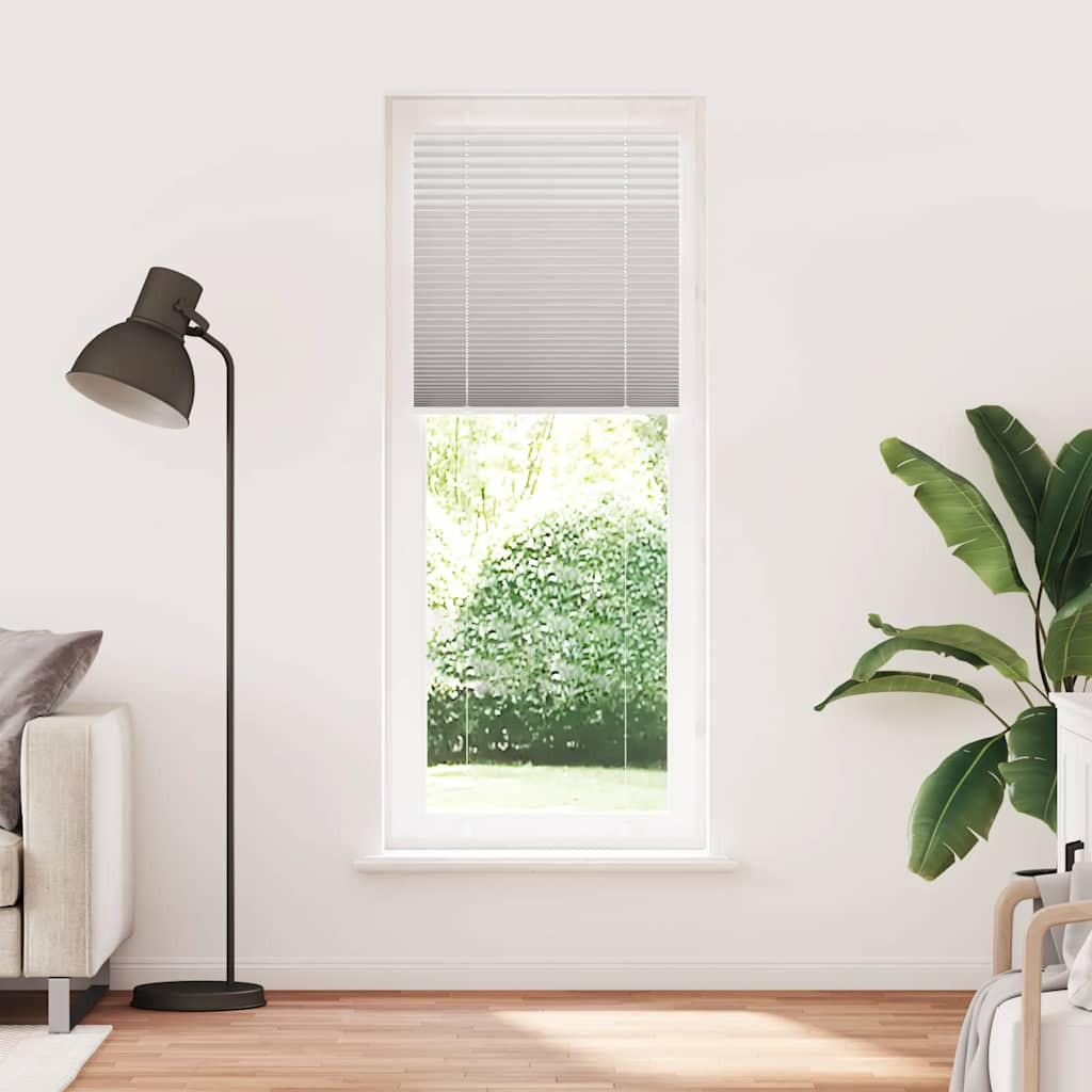 vidaXL Plissee Hellgrau 80x200 cm Stoffbreite 79,4 cm Polyester