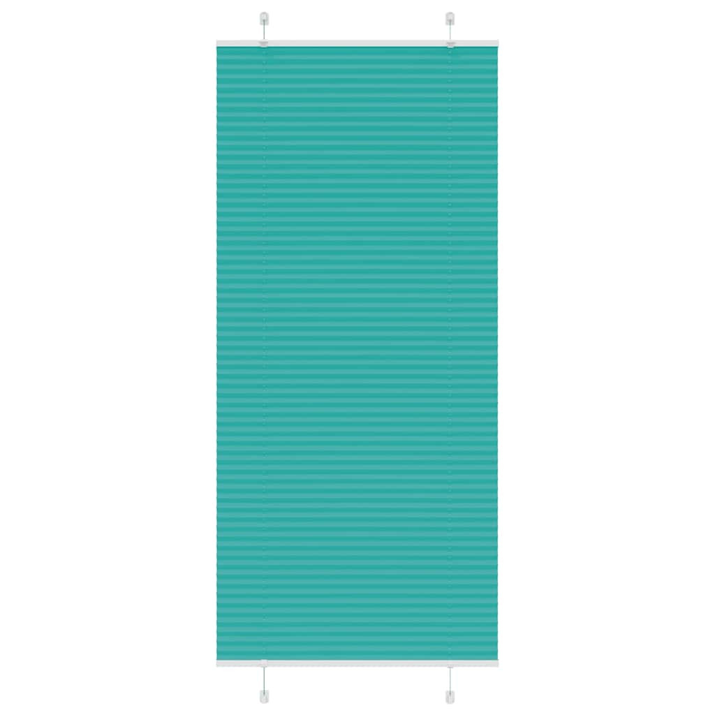 vidaXL Plissee Petrolgrün 90x200 cm Stoffbreite 89,4 cm Polyester