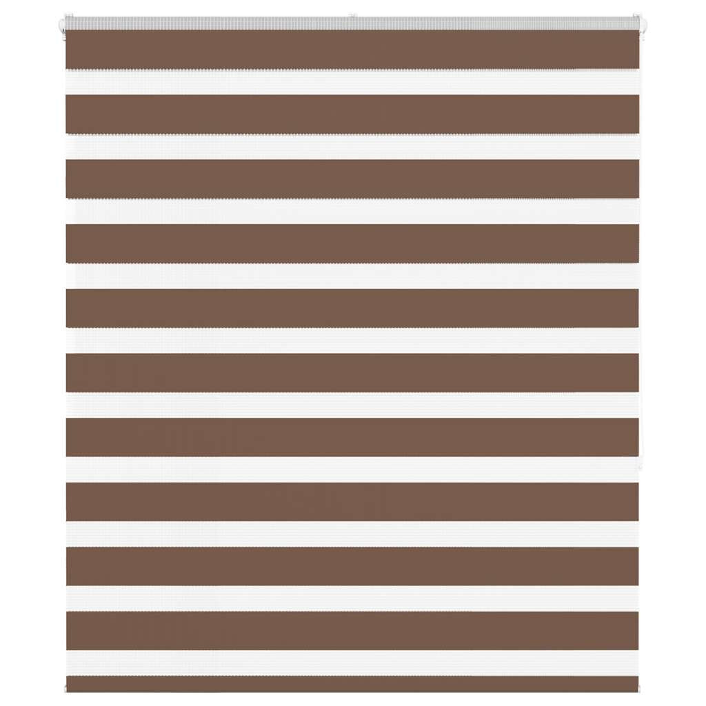 vidaXL Doppelrollo Braun 130x150 cm Stoffbreite 125,9 cm Polyester