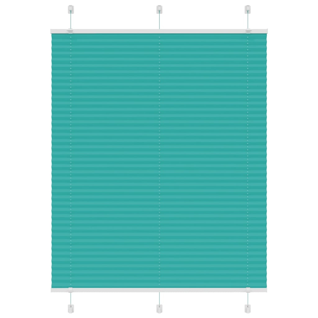 vidaXL Plissee Petrolgrün 110x100 cm Stoffbreite 109,4 cm Polyester
