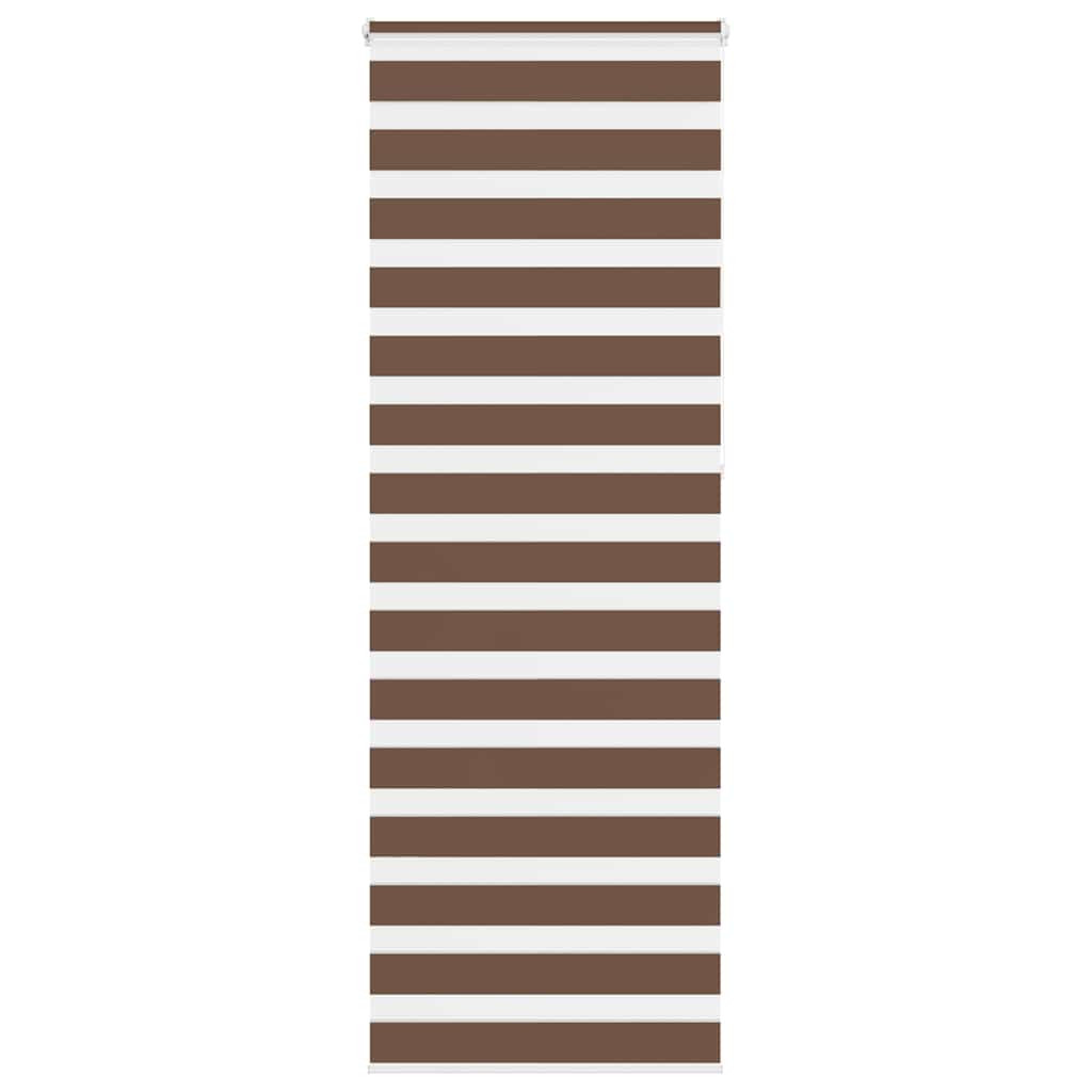 vidaXL Doppelrollo Braun 80x230 cm Stoffbreite 75,9 cm Polyester