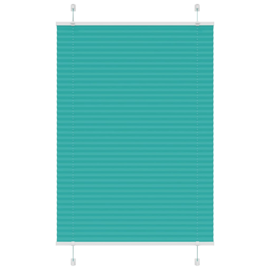 vidaXL Plissee Petrolgrün 100x100 cm Stoffbreite 99,4 cm Polyester