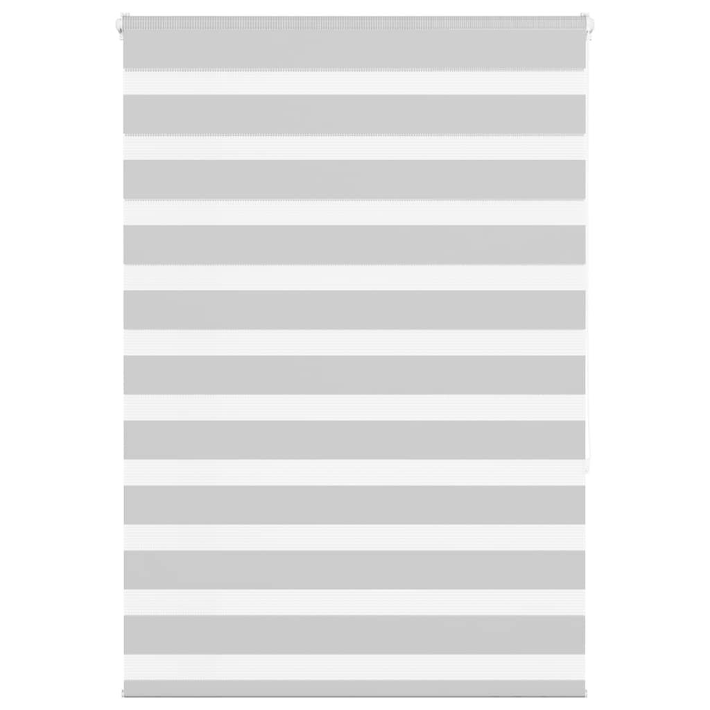 vidaXL Doppelrollo Hellgrau 100x150 cm Stoffbreite 95,9 cm Polyester