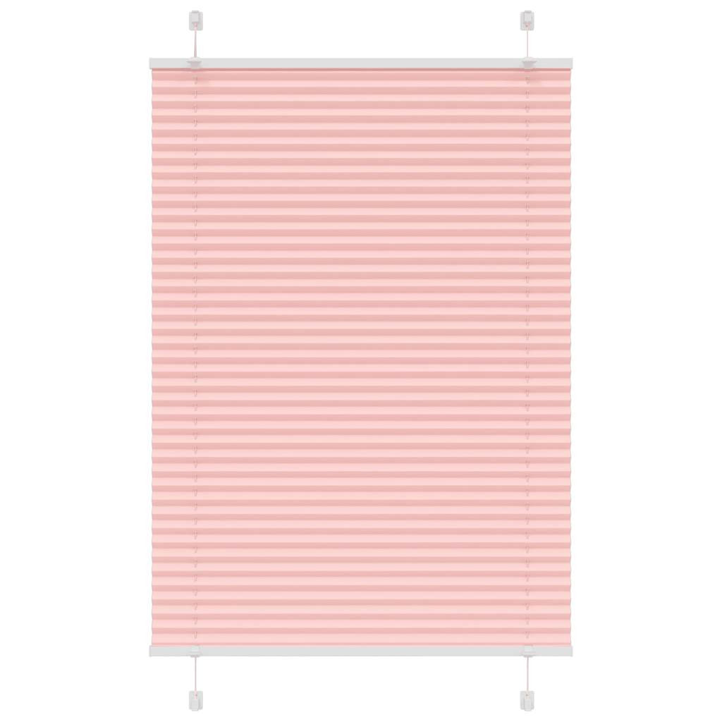 vidaXL Plissee Rosa 100x100 cm Stoffbreite 99,4 cm Polyester