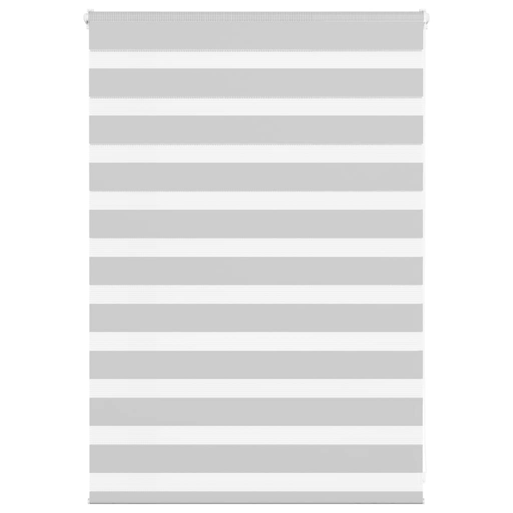 vidaXL Doppelrollo Hellgrau 100x100 cm Stoffbreite 95,9 cm Polyester