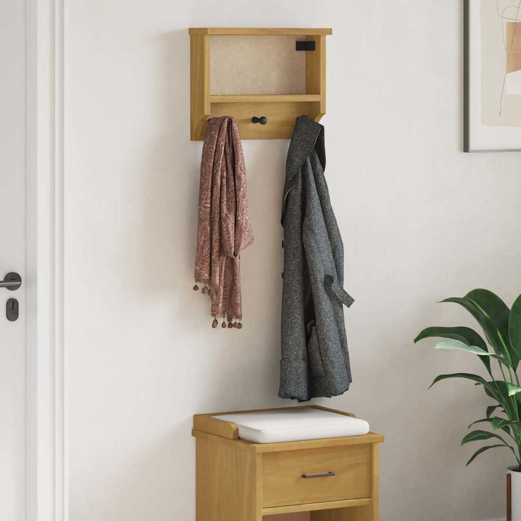 vidaXL Wandgarderobe SANDNES 45x12x35 cm Massivholz Kiefer