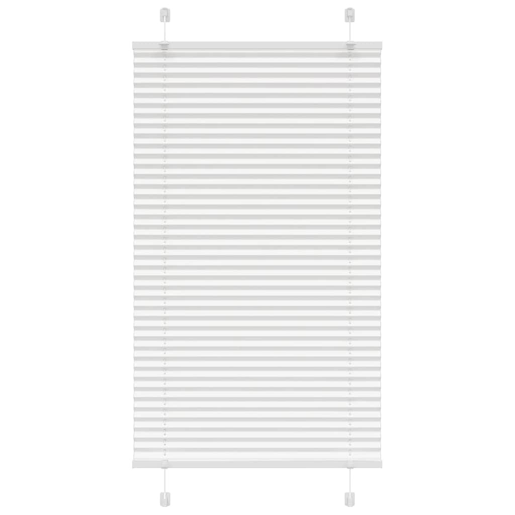 vidaXL Plissee Weiß 80x100 cm Stoffbreite 79,4 cm Polyester