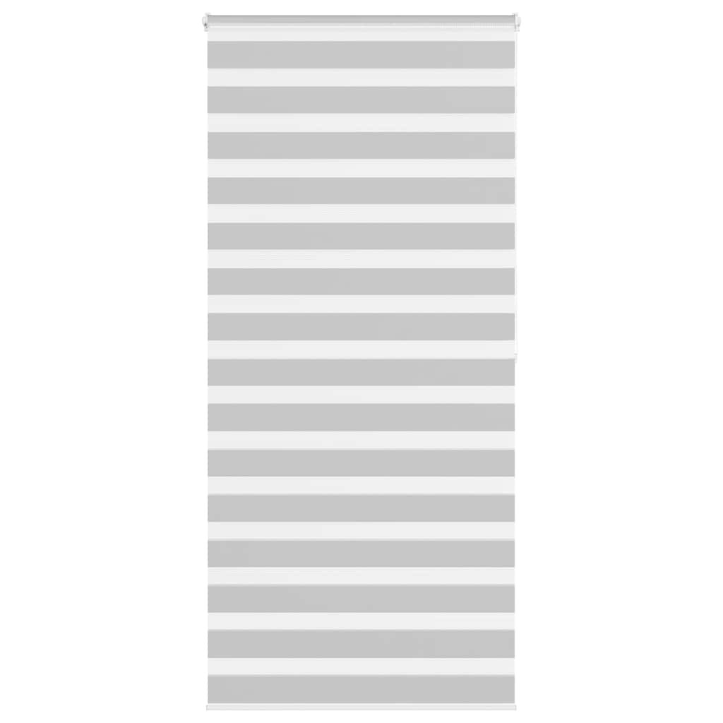 vidaXL Doppelrollo Hellgrau 100x200 cm Stoffbreite 95,9 cm Polyester