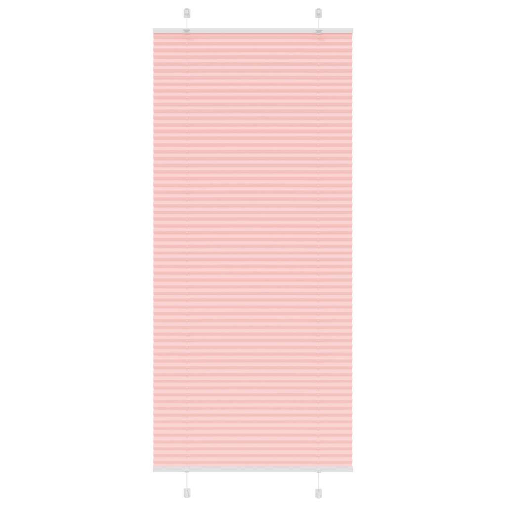 vidaXL Plissee Rosa 90x200 cm Stoffbreite 89,4 cm Polyester