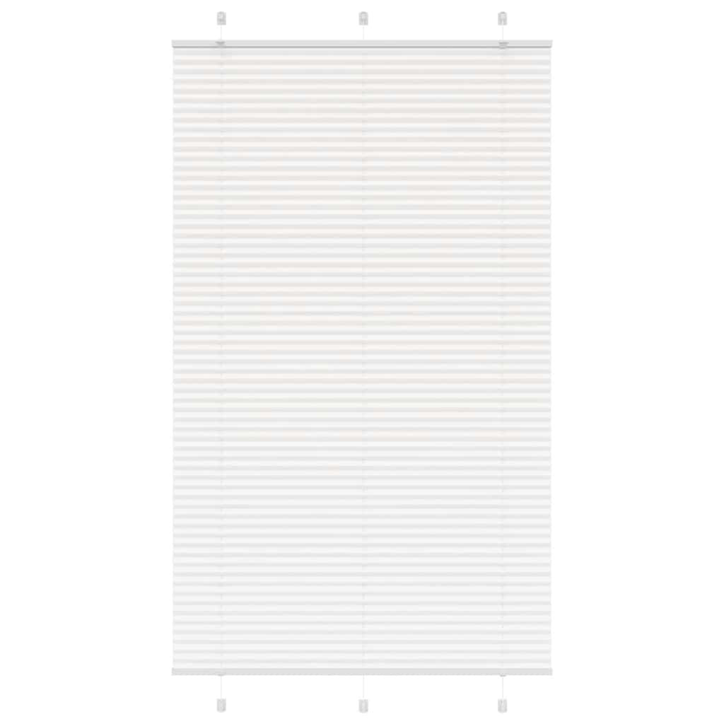 vidaXL Plissee Weiß 120x200 cm Stoffbreite 119,4 cm Polyester