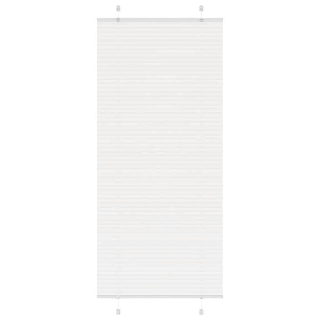 vidaXL Plissee Weiß 85x200 cm Stoffbreite 84,4 cm Polyester
