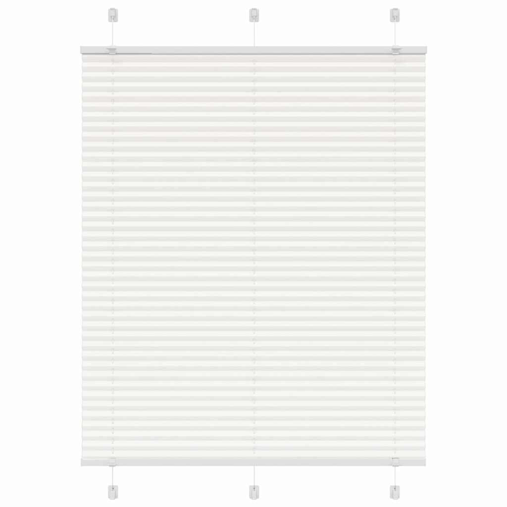 vidaXL Plissee Weiß 110x100 cm Stoffbreite 109,4 cm Polyester