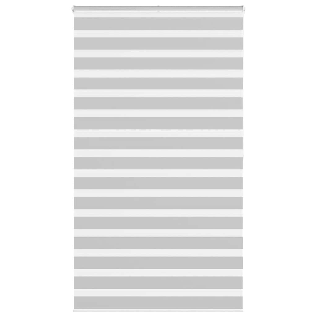 vidaXL Doppelrollo Hellgrau 125x200 cm Stoffbreite 120,9 cm Polyester