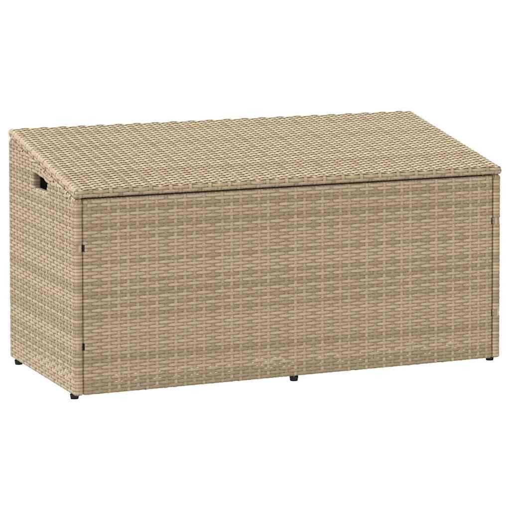 vidaXL Garten-Aufbewahrungsbox Beige 110 x 50 x 58 cm Poly Rattan