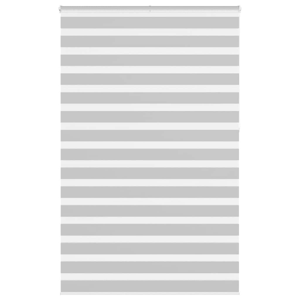 vidaXL Doppelrollo Hellgrau 145x230 cm Stoffbreite 140,9 cm Polyester