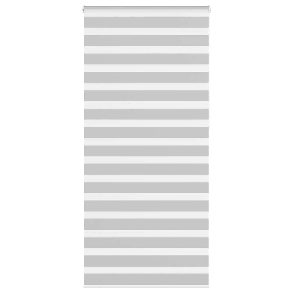 vidaXL Doppelrollo Hellgrau 100x230 cm Stoffbreite 95,9 cm Polyester