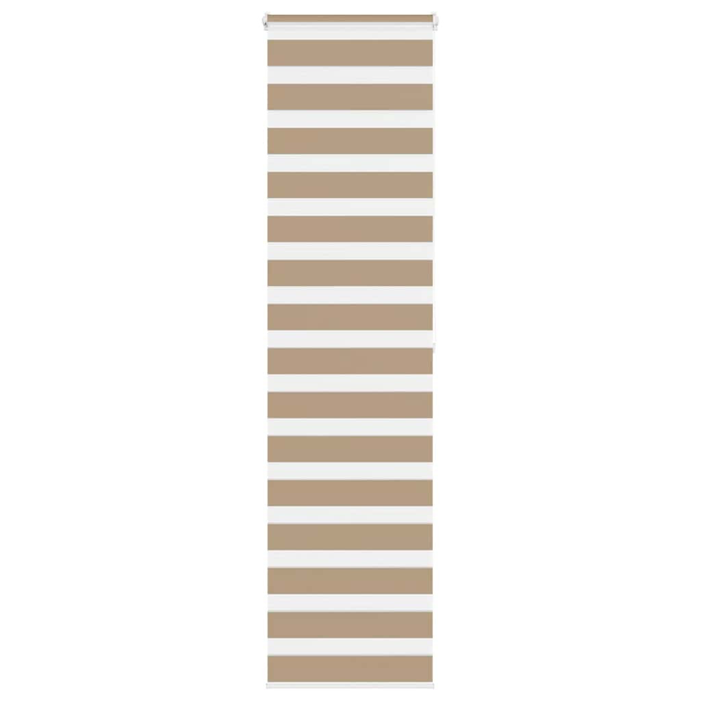 vidaXL Doppelrollo Sandbraun 60x200 cm Stoffbreite 55,9 cm Polyester