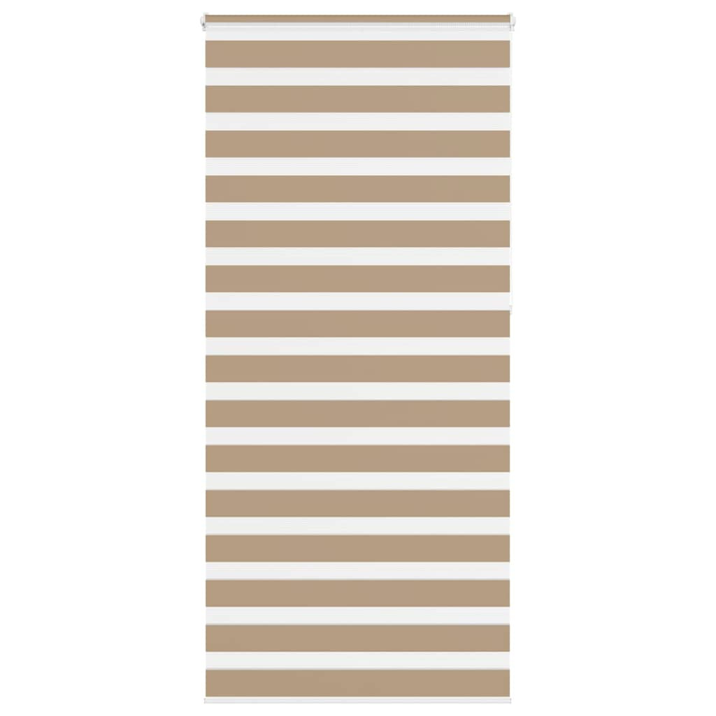 vidaXL Doppelrollo Sandbraun 105x230 cm Stoffbreite 100,9 cm Polyester