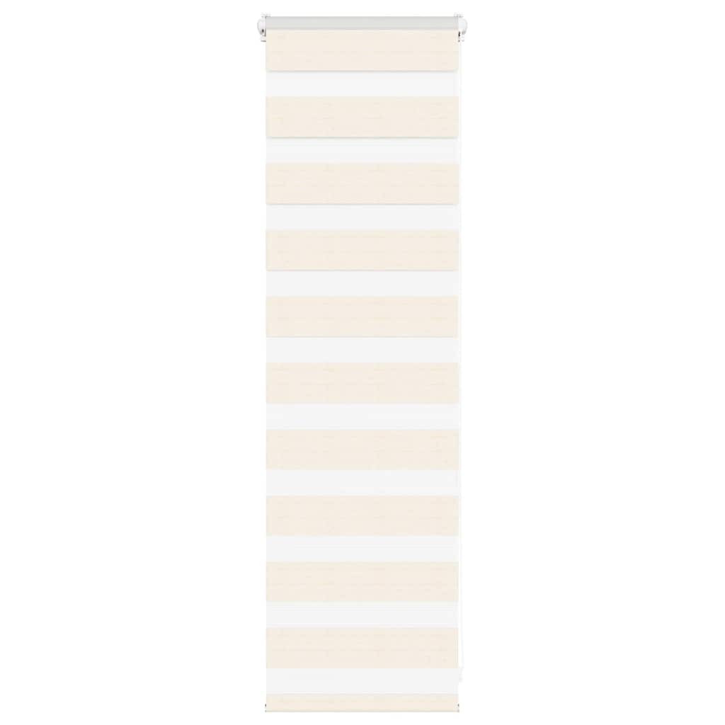 vidaXL Doppelrollo Marmorbeige 45x100 cm Stoffbreite 40,9 cm Polyester