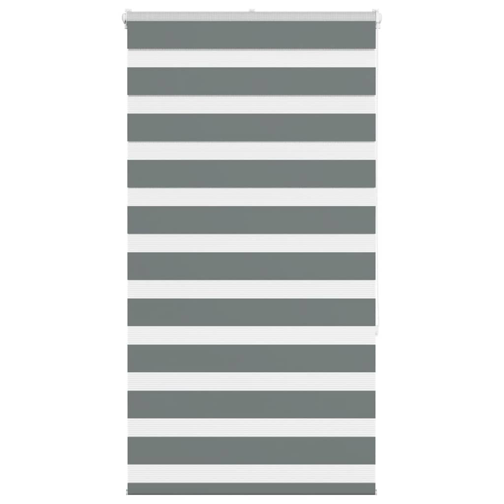 vidaXL Doppelrollo Dunkelgrau 80x150 cm Stoffbreite 75,9 cm Polyester