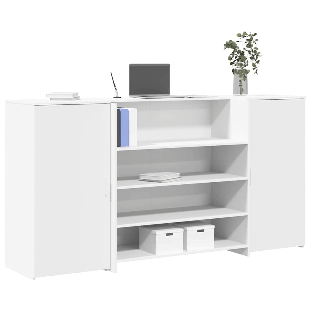 vidaXL Empfangstresen Weiß 200 x 50 x 103,5 cm Holzwerkstoff